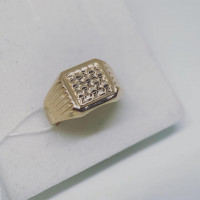 Золотая мужская печатка 080А, кольцо золотое купить, мужкая печатка