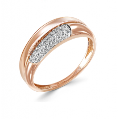 Золотое кольцо с фианитами-ДМ95039